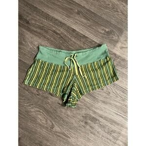LOL Vintage Womens Small Y2K Striped Pajama Shorts Adjustable Drawstrings